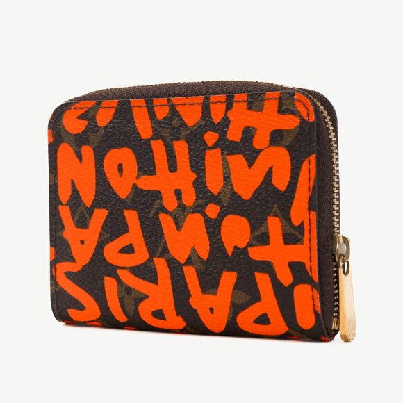 Louis Vuitton Zippy Orange Monogram Graffiti Coin Purse - Picture 3 of 11